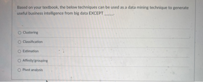 Solved Based On Your Textbook, The Below Techniques Can Be | Chegg.com