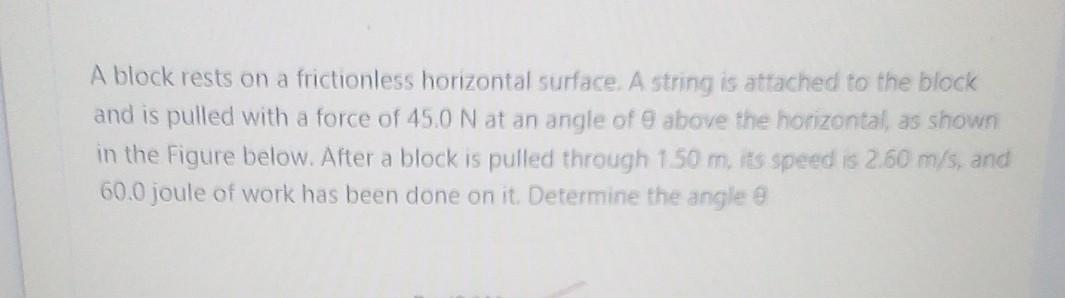 Solved A Block Rests On A Frictionless Horizontal Surface. A | Chegg.com