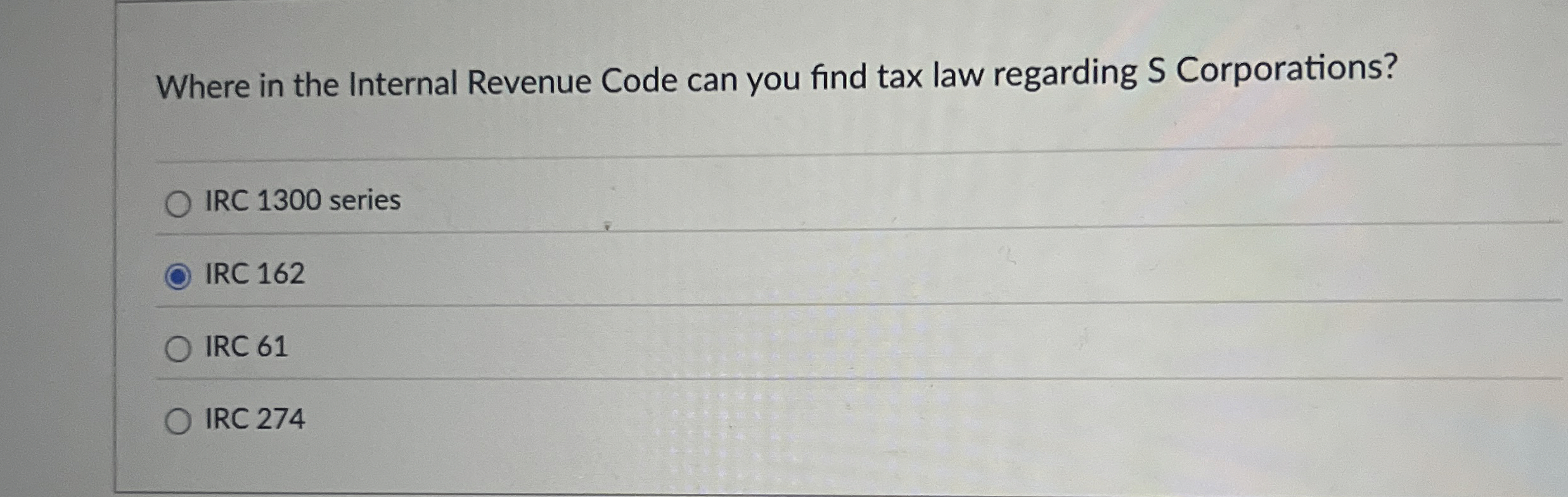 Solved Where in the Internal Revenue Code can you find tax | Chegg.com
