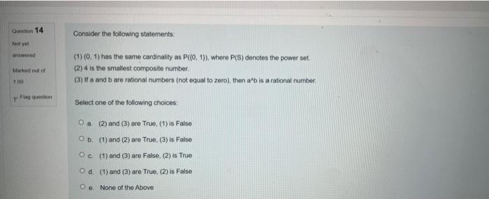 Solved Question 14 Not yet answered Marked out of 1.00 r | Chegg.com