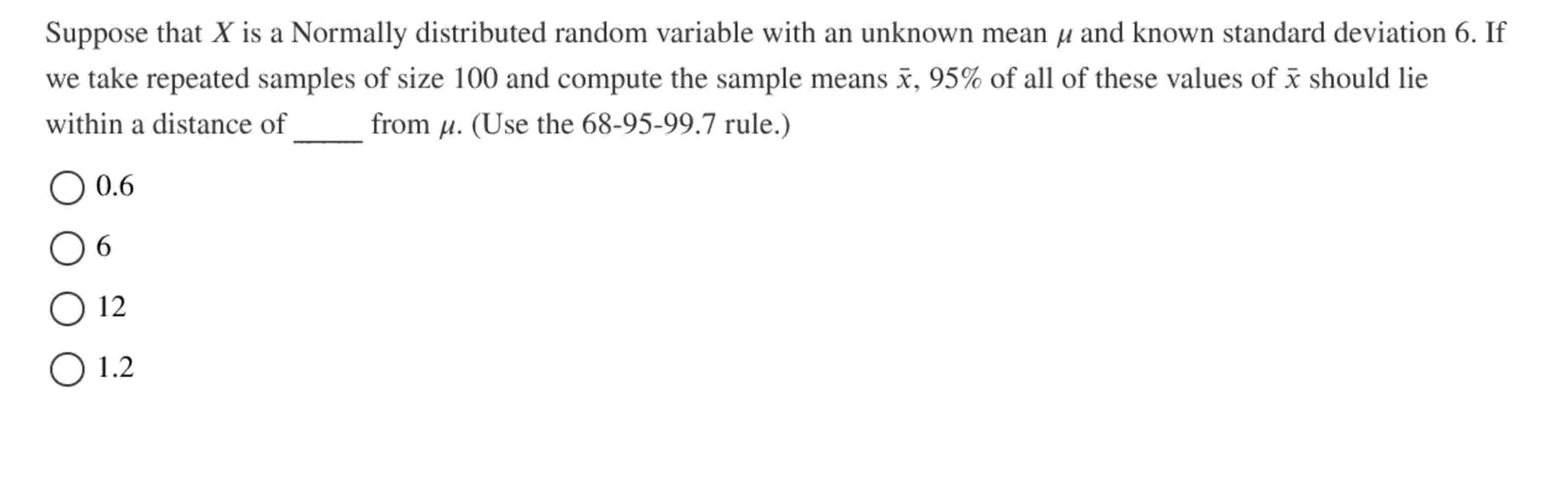 Solved Suppose that x is ﻿a Normally distributed random | Chegg.com
