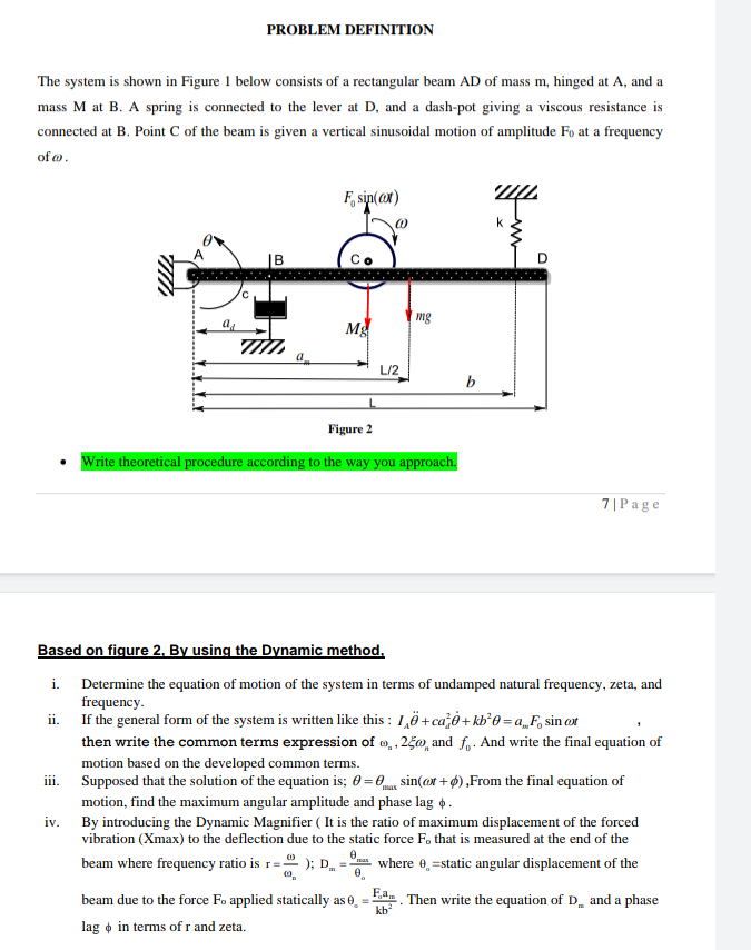 Solved The system is shown in Figure 1 below consists of a | Chegg.com