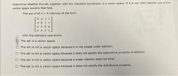 Solved Determine Whether The Set Together With The