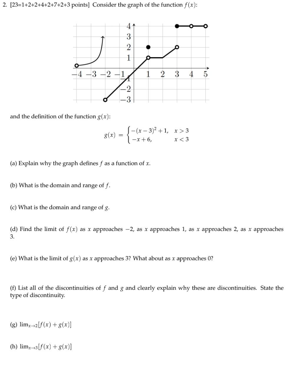 Solved 2 23 1 2 2 4 2 7 2 3 Points Consider The Graph Chegg Com