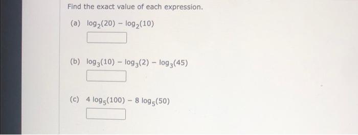 Solved Find the exact value of each expression. (a) | Chegg.com