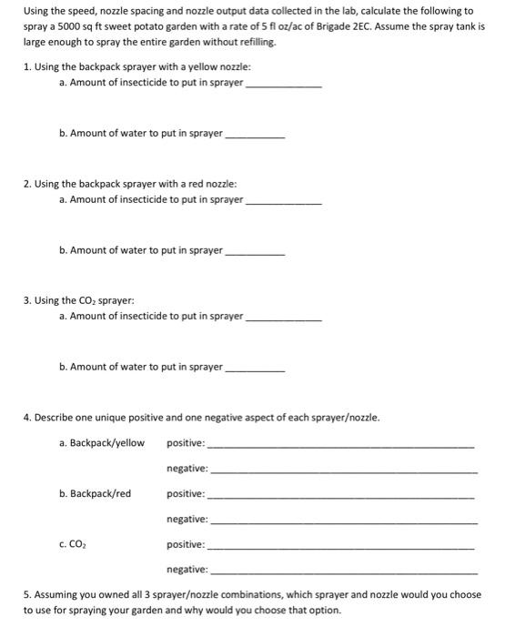 Solved Importance Of Calibration A Pesticide Rate That Is 