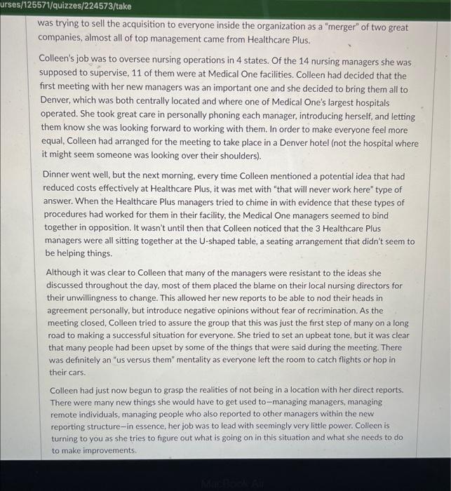 Please read the case study below and apply | Chegg.com