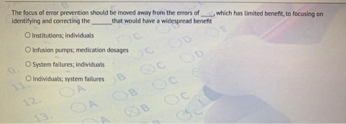 The focus of error prevention should be moved away from the errors of which has limited benefit, to focusing on identifying a