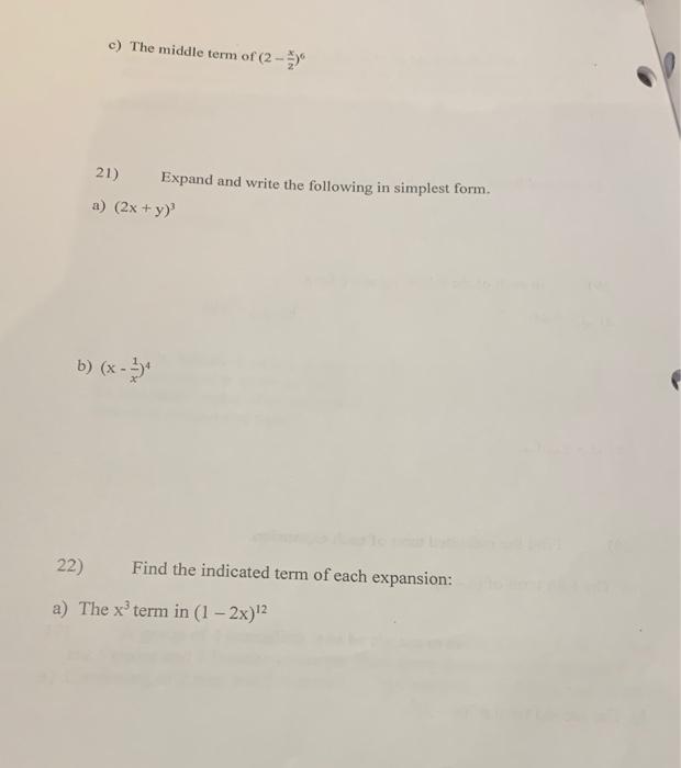 Solved Math 30-1 Unit 5 Permutations, Combinations, and | Chegg.com