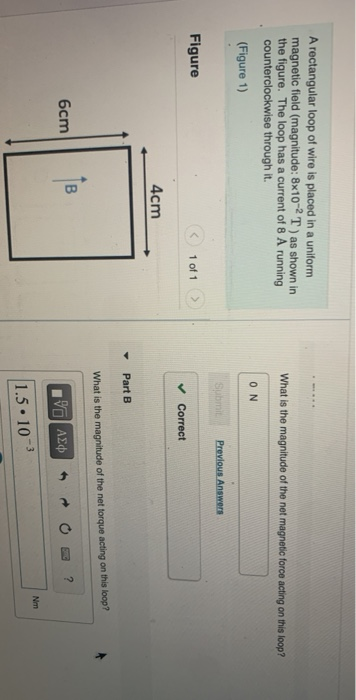 Solved A rectangular loop of wire is placed in a uniform | Chegg.com