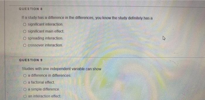 Solved QUESTION 8 If a study has a difference in the | Chegg.com