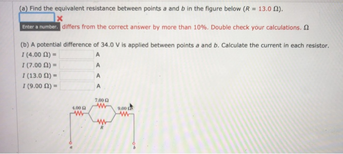 Solved (a) Find the equivalent resistance between points a | Chegg.com