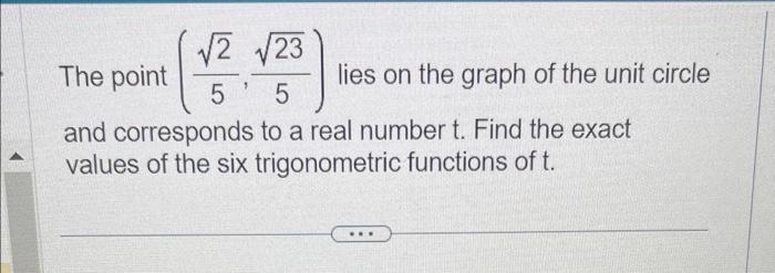 Solved The point (52,523) lies on the graph of the unit | Chegg.com