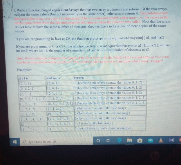 solved-1-write-a-function-named-equivalentarrays-that-ha