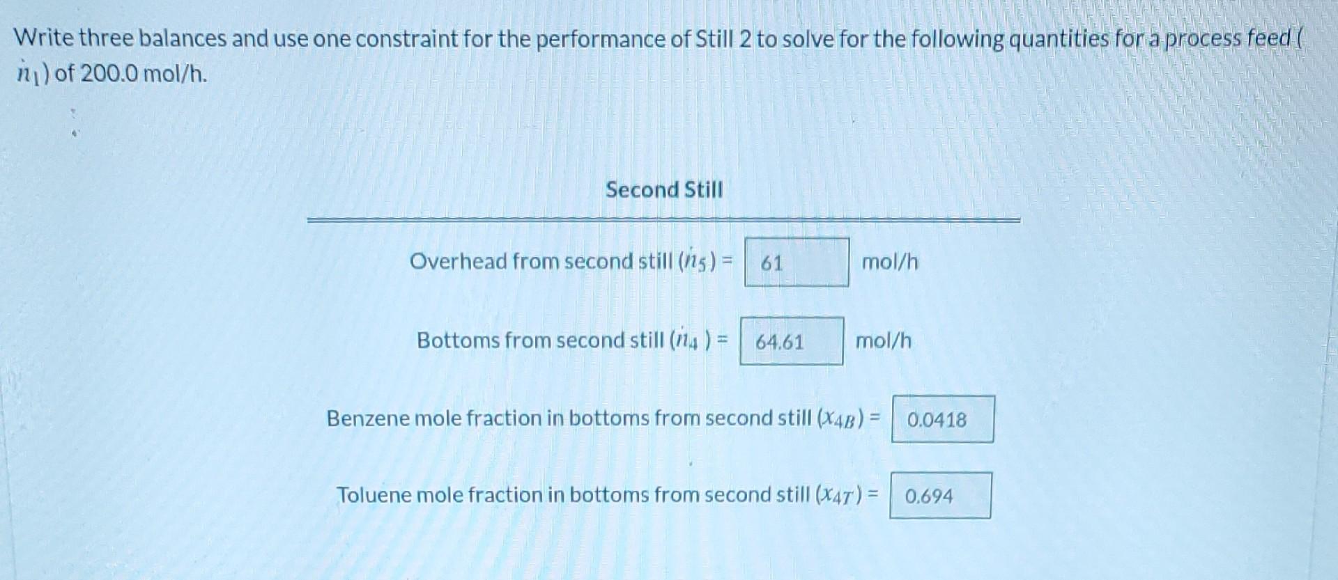 Solved A Liquid Mixture Containing 30.0 Mole% Benzene (B), | Chegg.com