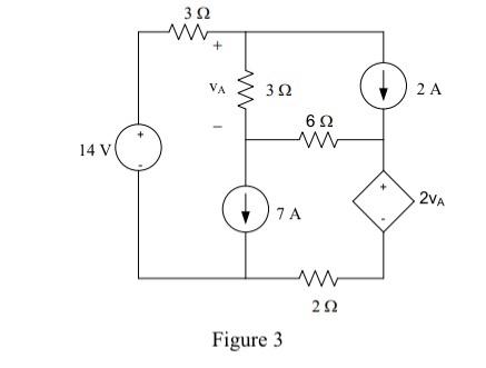 Solved Problem \#3: For the circuit in Figure 3, use the | Chegg.com
