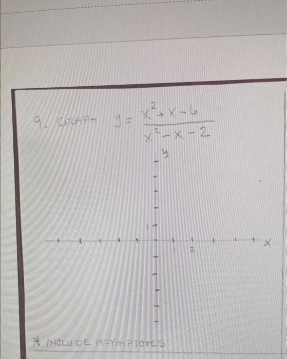 Solved 9 Y Y −17y X2−x−2x2 X−6 Y Include Asimptotes