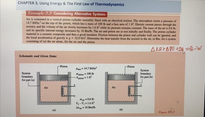 Solved CHAPTER 3. Using Energy & The First Law of | Chegg.com