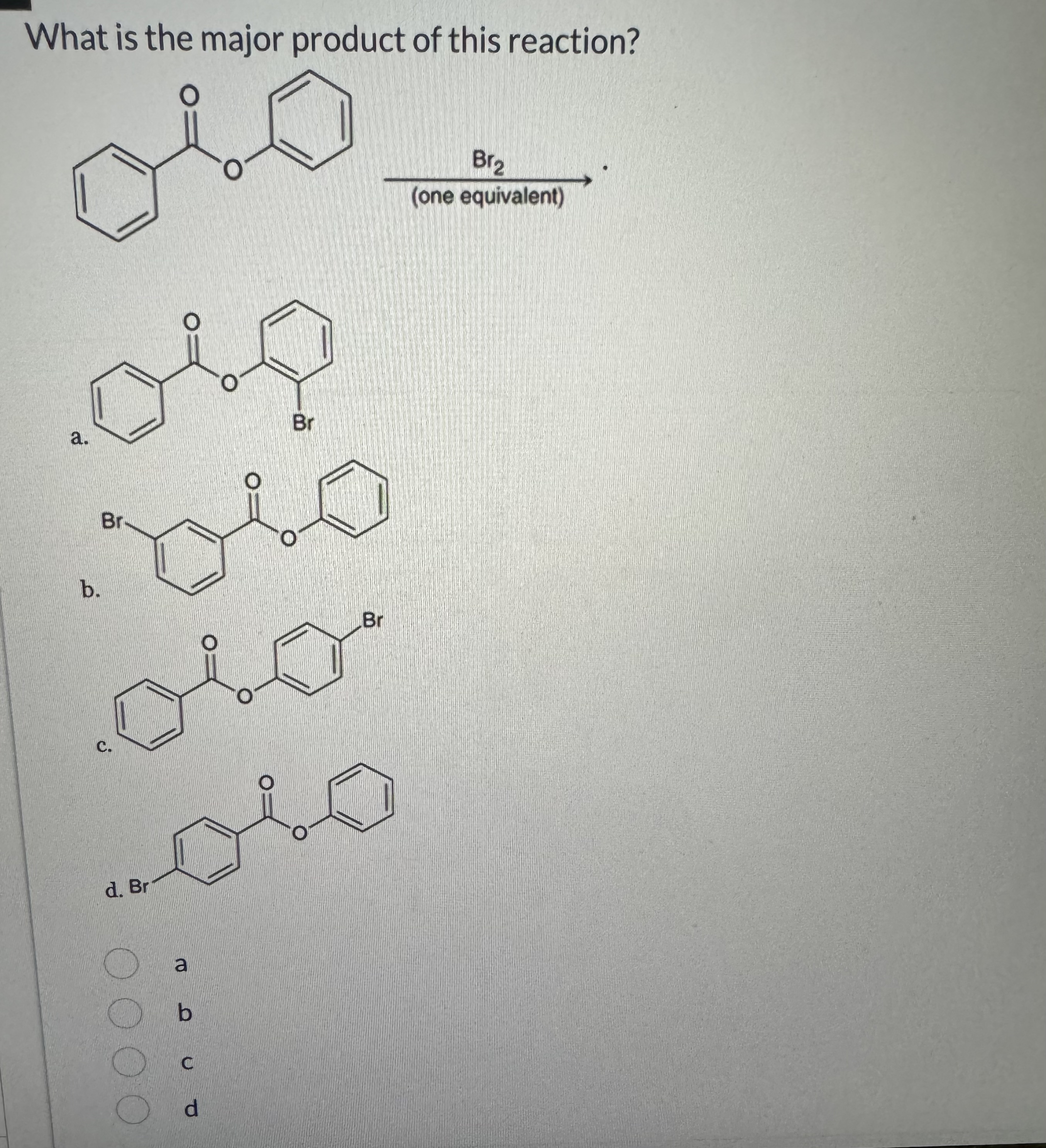 Solved What is the major product of this | Chegg.com