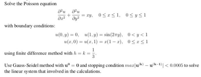 Solved Solve the Poisson equation 0.22 + = ry, 0 | Chegg.com