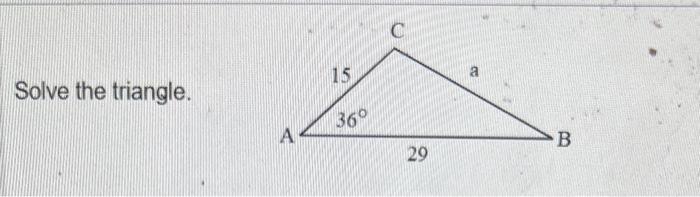 Solved Solve The Triangle. | Chegg.com