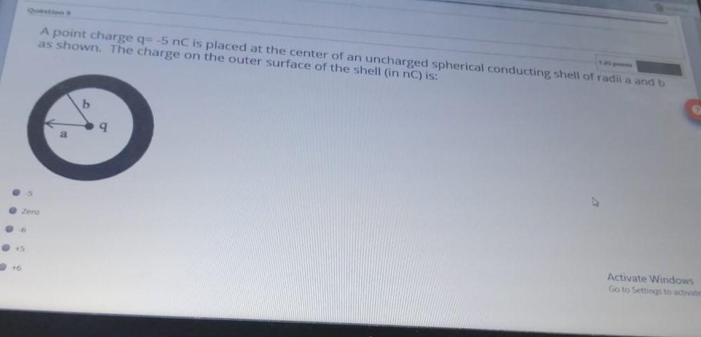 Solved A point charge q- 5 nC is placed at the center of an | Chegg.com