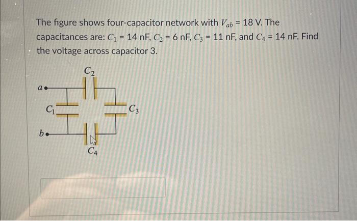 Solved The Figure Shows Four Capacitor Network With Vab18