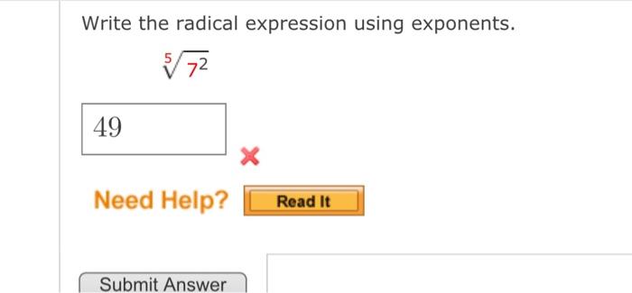 Solved Write the radical expression using exponents. 572 | Chegg.com