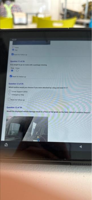 Solved 12:37 Pass Fail Mark for follow up Question 11 of 39. | Chegg.com