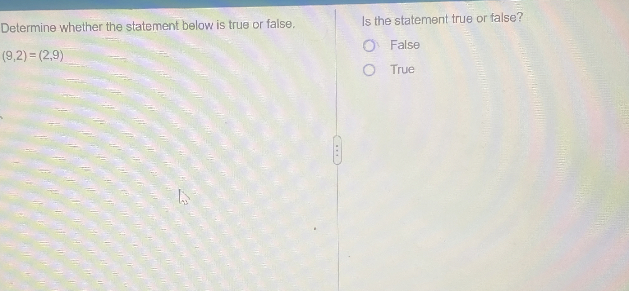 Solved Determine whether the statement below is true or | Chegg.com