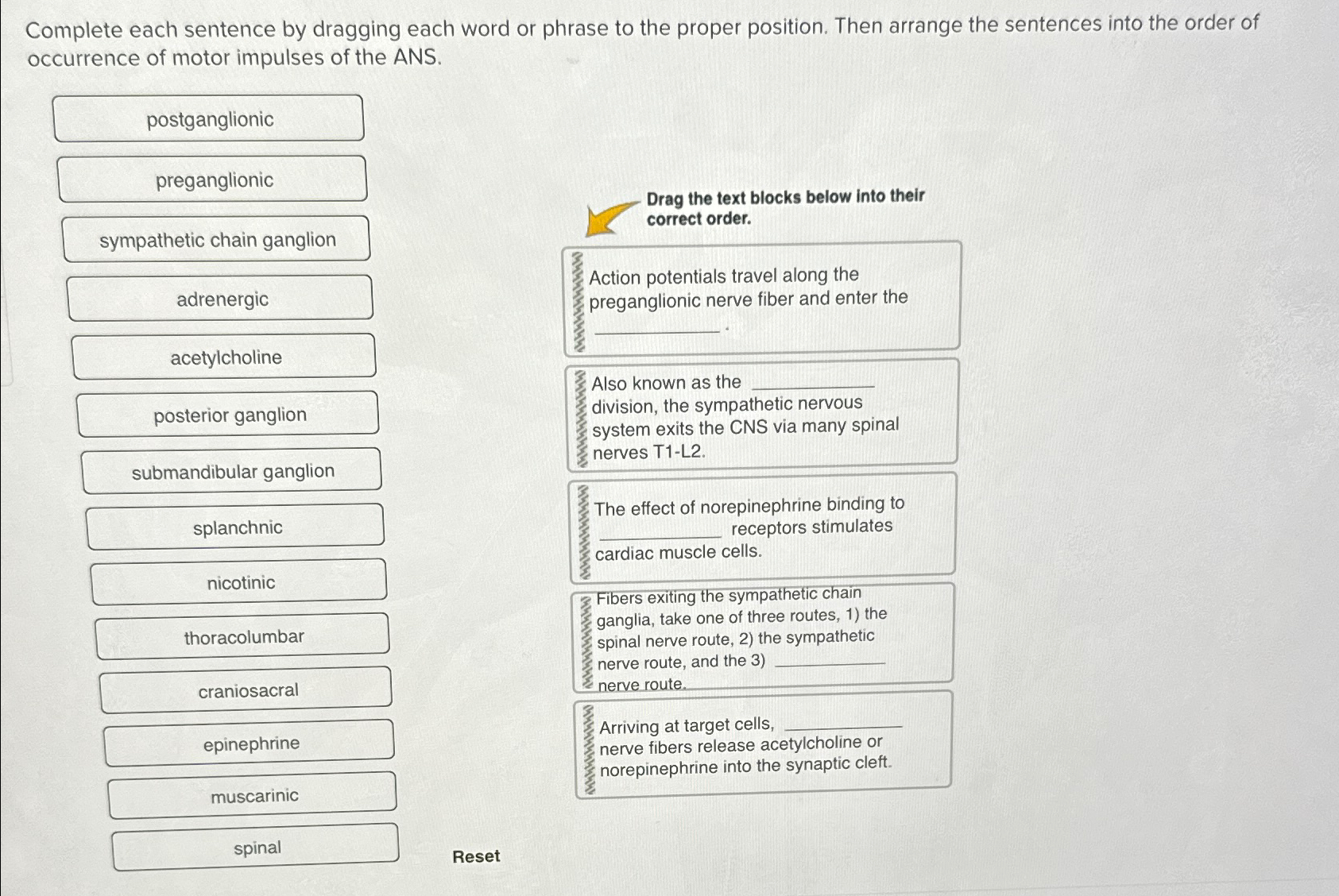 Solved Omplete Each Sentence By Dragging Each Word Or Phrase | Cheggcom