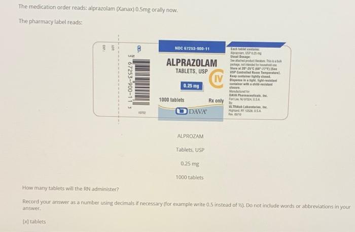 Alprazolam order