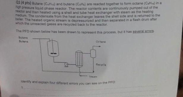 Solved Q1 (4 pts) Butane (C.His) and butene (C.H₁) are | Chegg.com
