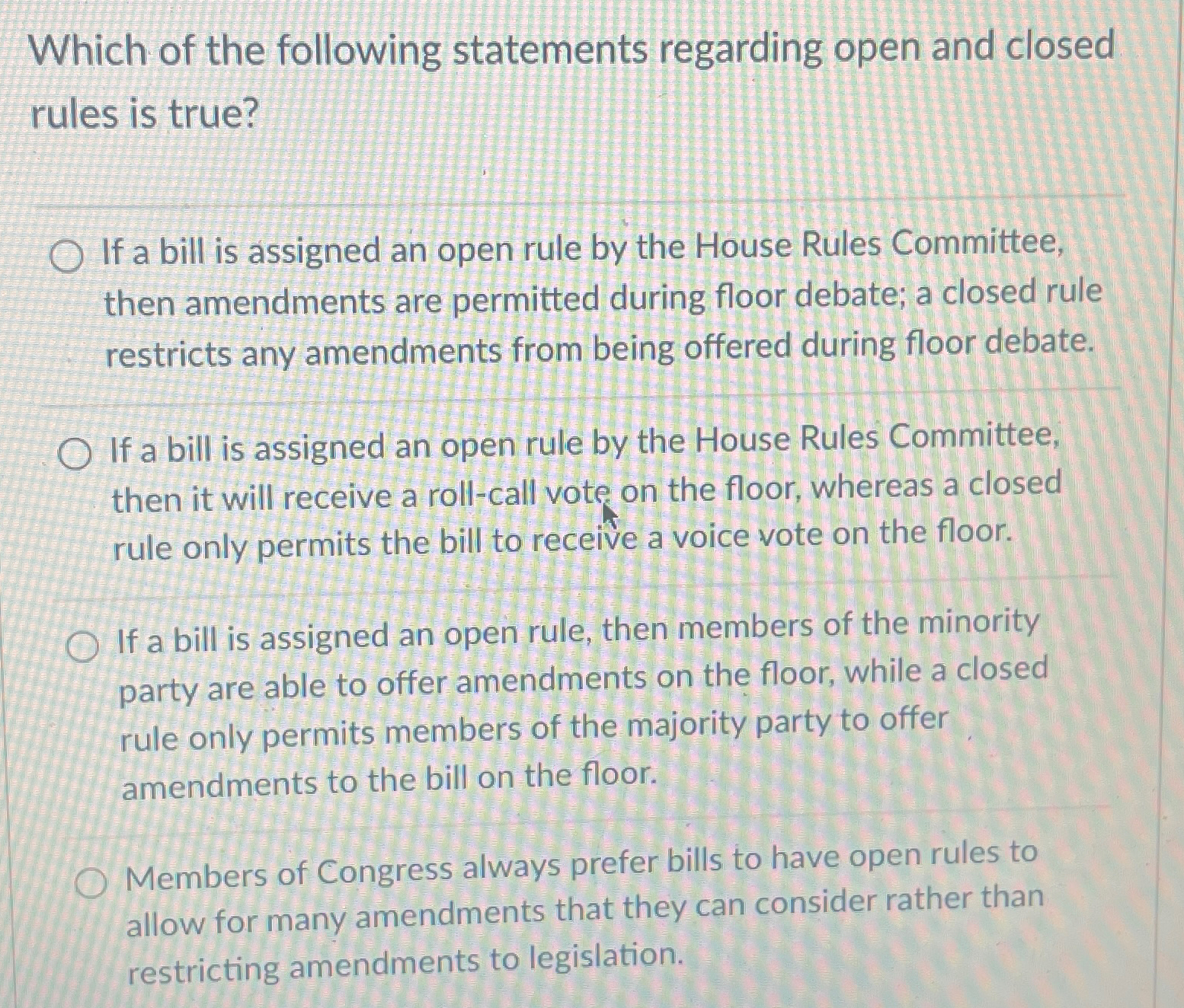 Solved Which of the following statements regarding open and | Chegg.com
