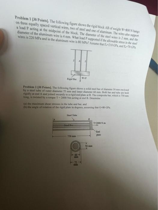 Solved Problem 1 130 Points). The following figure shows the | Chegg.com