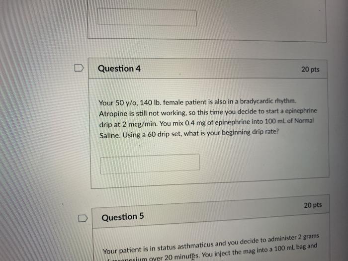 Solved Question 1 20 pts Your patient is a 40 y/o female who | Chegg.com