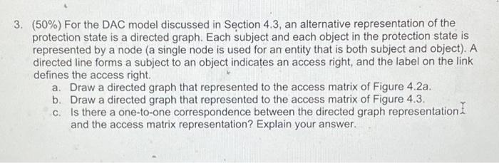 Solved 3. (50%) For the DAC model discussed in Section 4.3, | Chegg.com