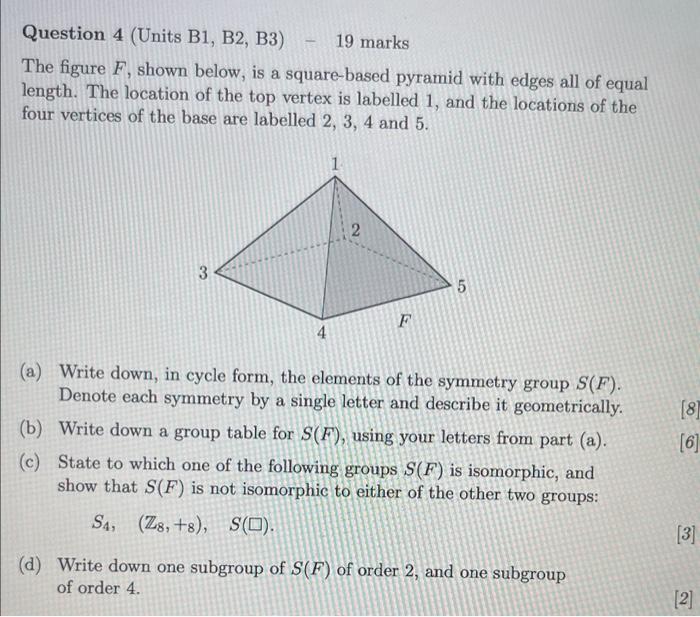 Solved Question 4 (Units B1, B2, B3) - 19 marks The figure | Chegg.com