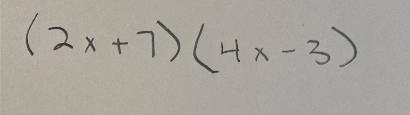 Solved 2x 7 4x 3 Simplify Chegg