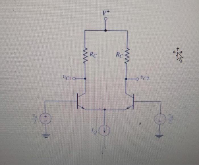Solved Q (100p): Design a BJT differential amplifier such as | Chegg.com