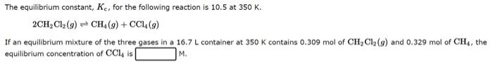 what is the unit of equilibrium constant kc