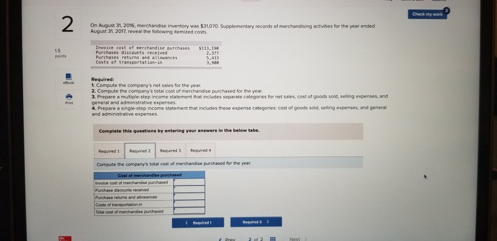 Solved Check my work 1 Problem 5-2A Preparing journal | Chegg.com
