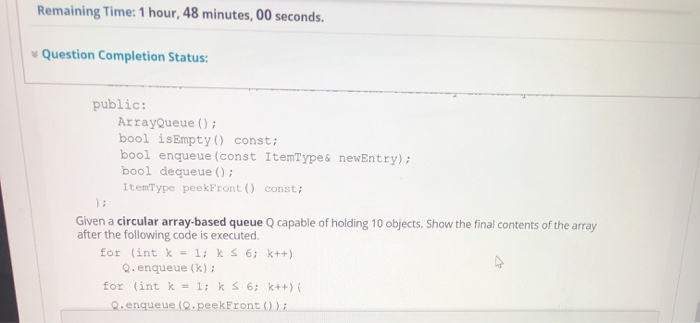 Solved QUESTION 11 5 points Save Answer Given the class | Chegg.com