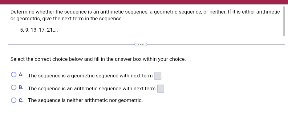 Solved Determine whether the sequence is an arithmetic | Chegg.com