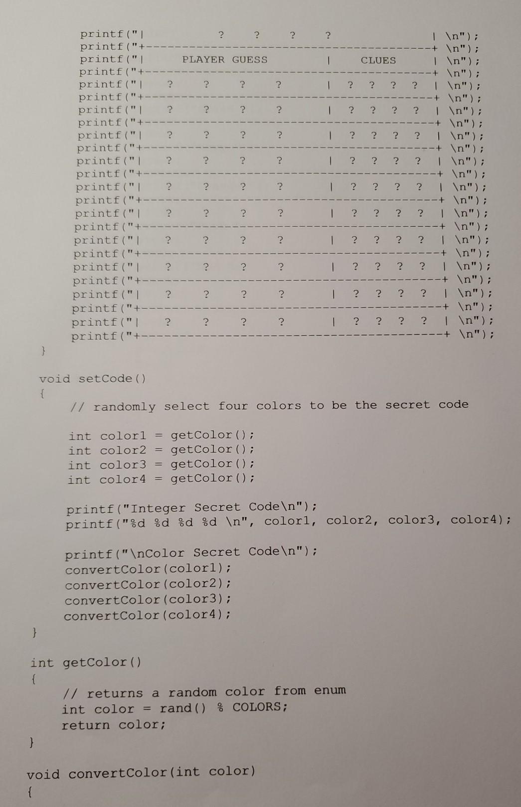 Solved Tasks Activity mastermind.c а. 1. Copy C source code | Chegg.com
