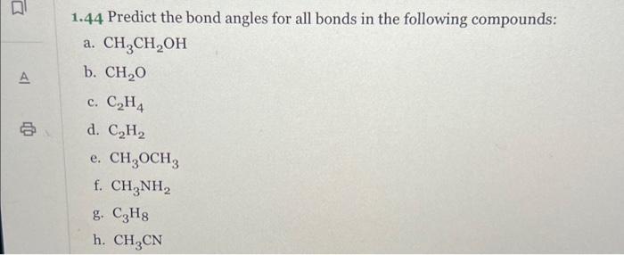 Solved 1.43 For each type of bond below determine the Chegg