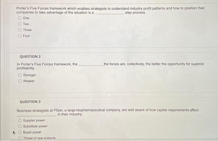 porter's 5 forces framework helps understand