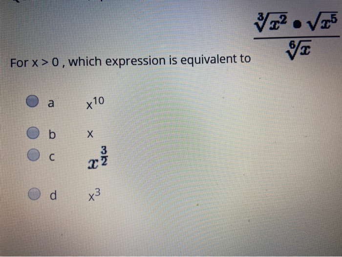 Solved V2 5 Vt For X 0 Which Expression Is Equivalent