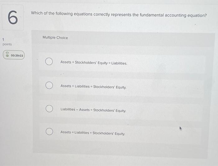 Solved Which of the following equations correctly represents | Chegg.com
