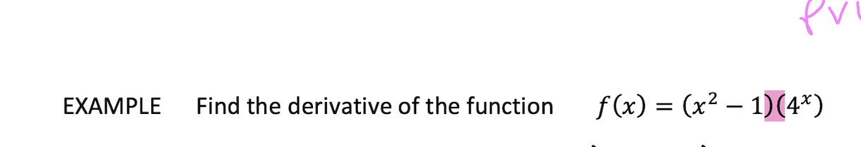 Solved EXAMPLE Find the derivative of the function | Chegg.com